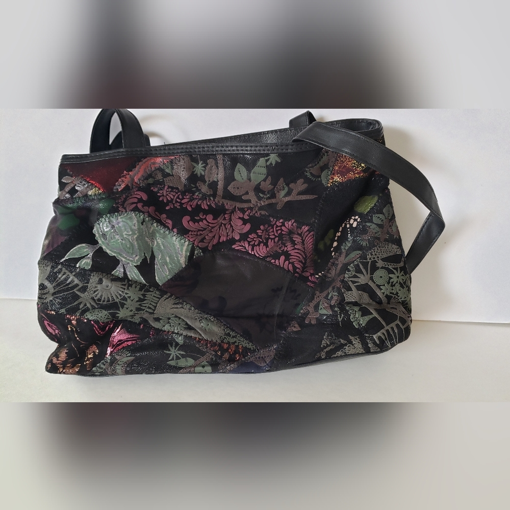 Stefano Collection Purse Handbag Shimmering Black Multicolor Shoulder Bag